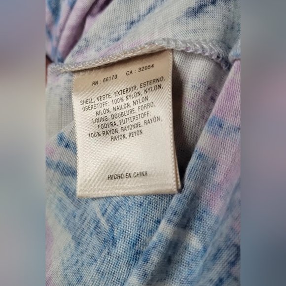 NEW ANTHROPOLOGIE Meadow Rue sz XS Dahlia tie dye print mesh overlay blouse top - Picture 8 of 9